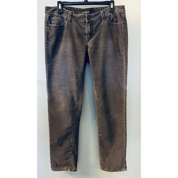 Ann Taylor Pants - Ann Taylor Loft Womens Gray Corduroy Pants Size 10 With Pockets